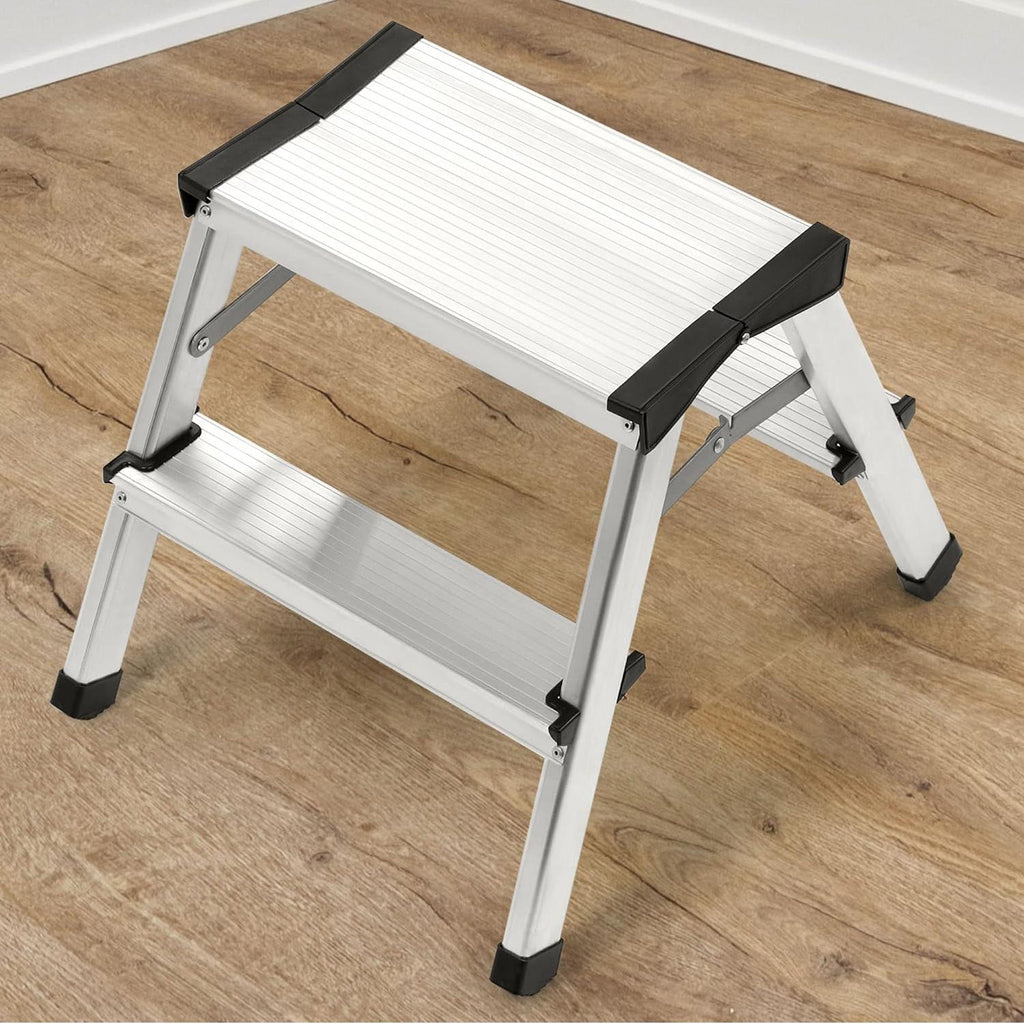 Double Sided Step Ladder – 2 Step Folding Aluminium Stool