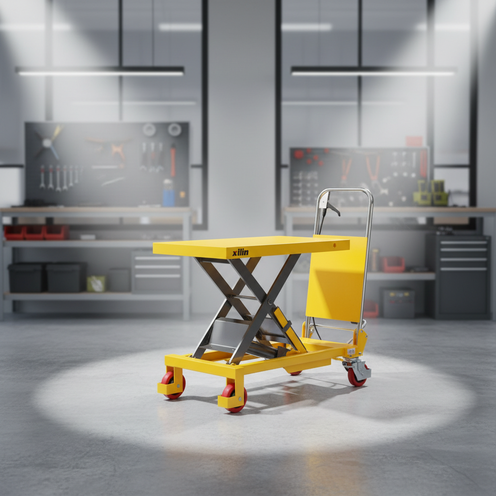 Lift Table 800kg Hydraulic Workshop Mobile Scissor Table With Safety Guard