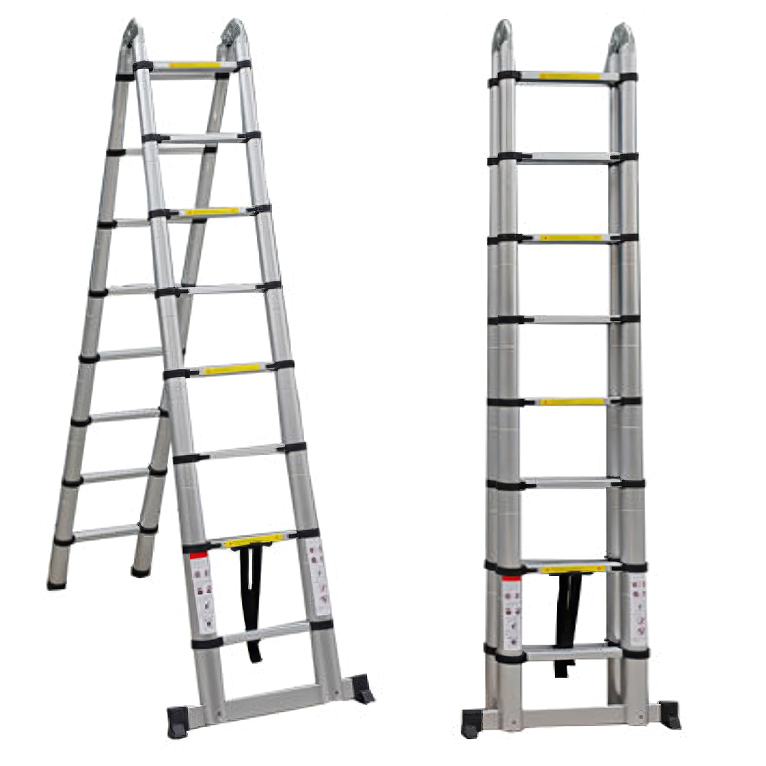 Telescopic Ladder 4.4m Double Sided Aluminium Combination Multi-Purpose