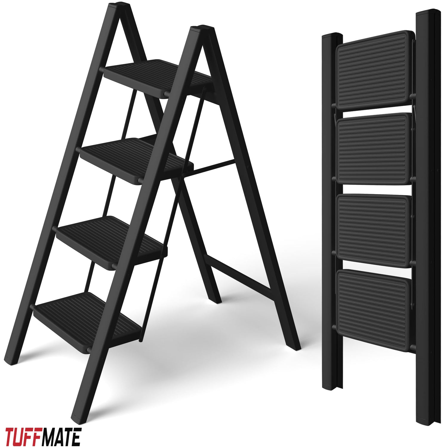 Step Ladder 4 Step 45cm Wide Sturdy and Stable TUFFMATE