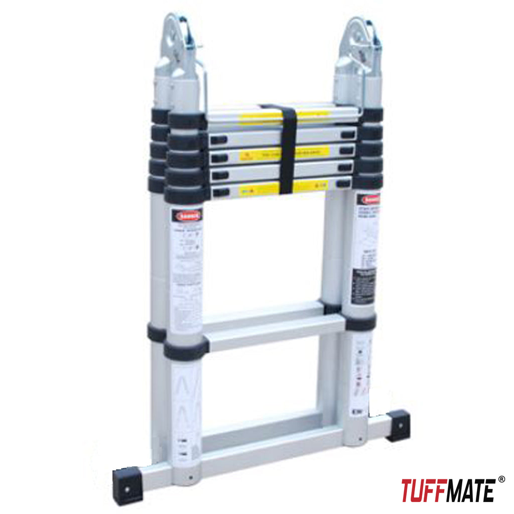 Telescopic Step Ladder Aluminium Double Sided Combination 156cm / 3,2m