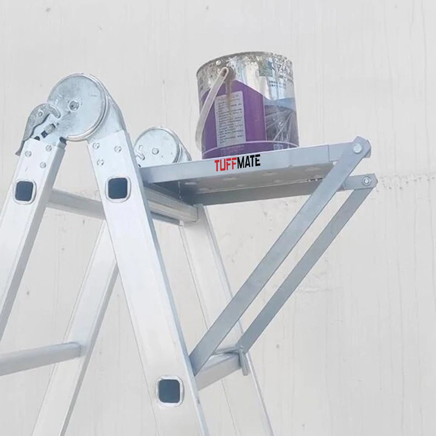 Ladder Work Shelf Step Platform Load Bearing 150kg TUFFMATE