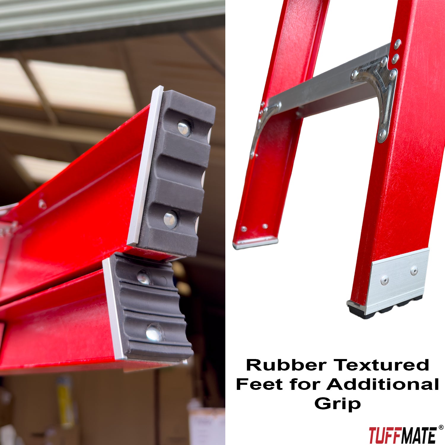 Fibreglass Step Ladder 5 Tread 1.5m Electrician with Tool Holder