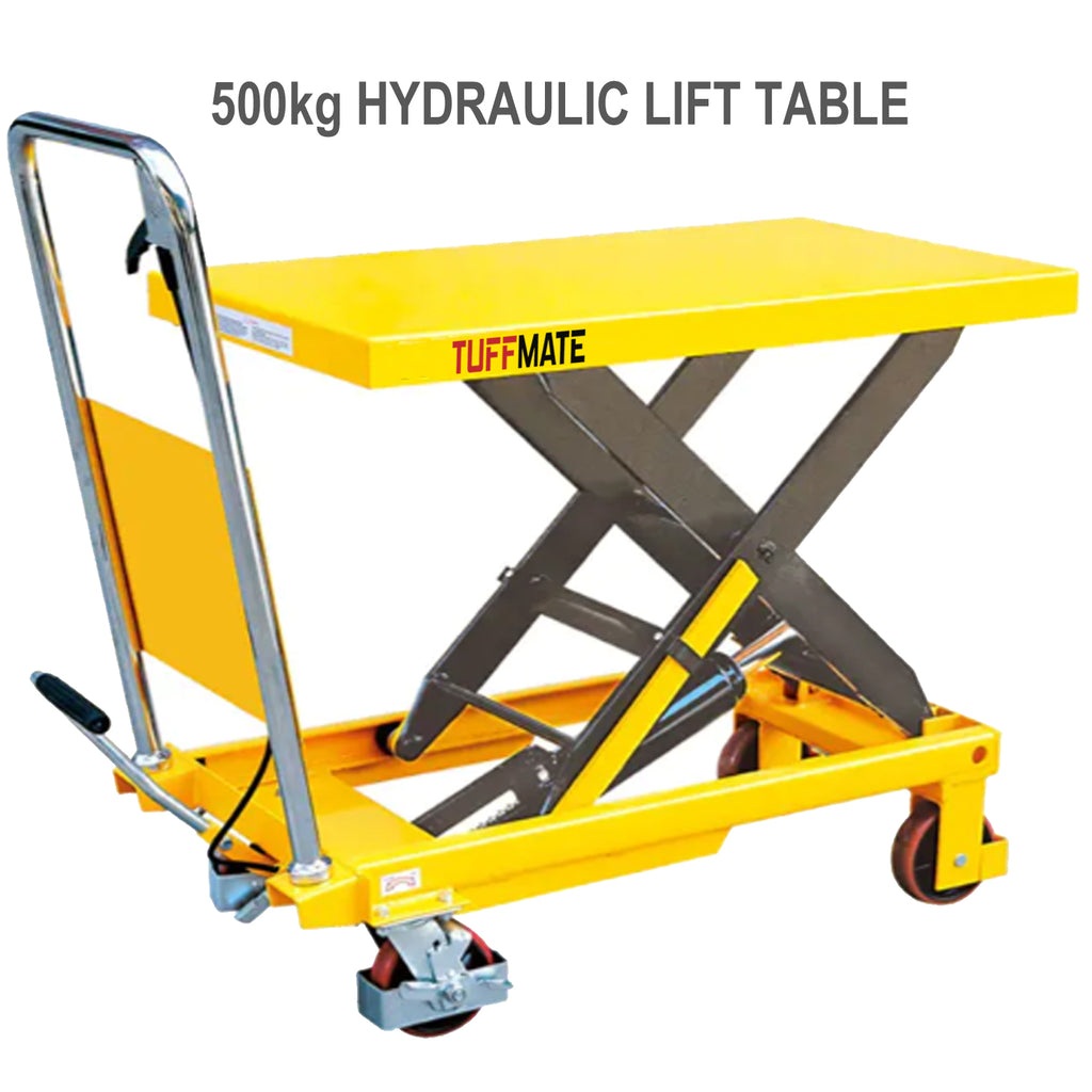 Lift Table 500kg Capacity Hydraulic Workshop Mobile Trolley
