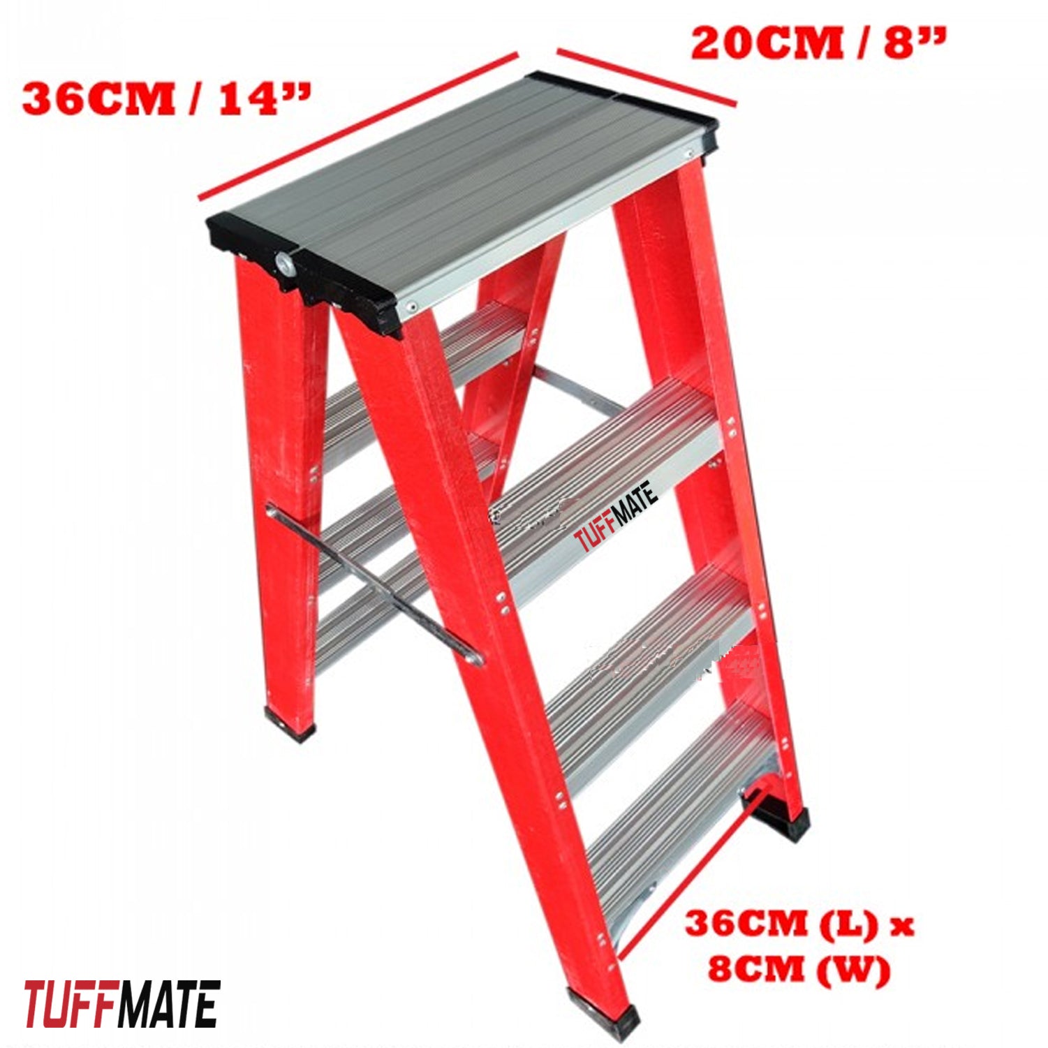 Fibreglass Step Ladder 4 Tread 1.2m Electricians