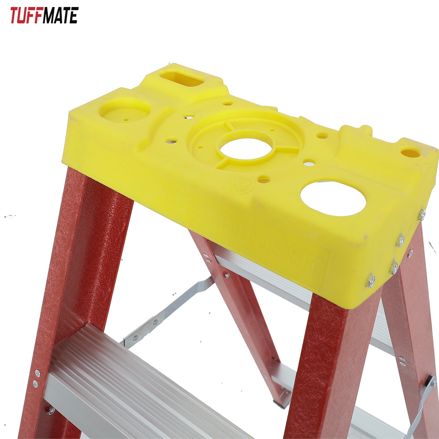 Fibreglass Step Ladder 4 Tread 1.2m Electrician with Tool Holder