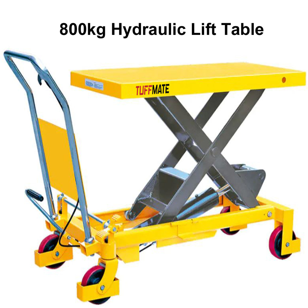 Lift Table 800kg Hydraulic Workshop Mobile Scissor Table With Safety Guard