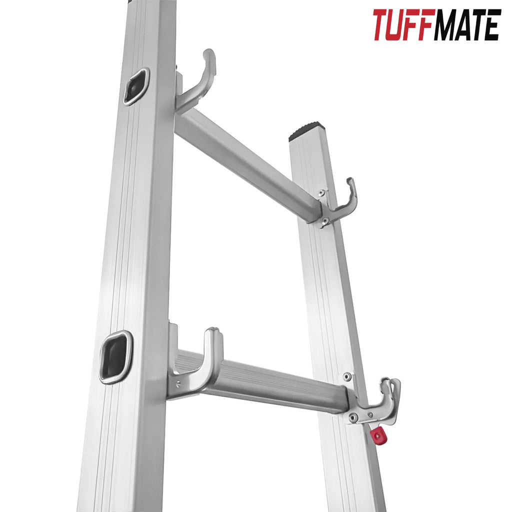 Scaffolding Platform Ladder 7 Tread 2m Multipurpose Aluminium Scaffold TUFFMATE