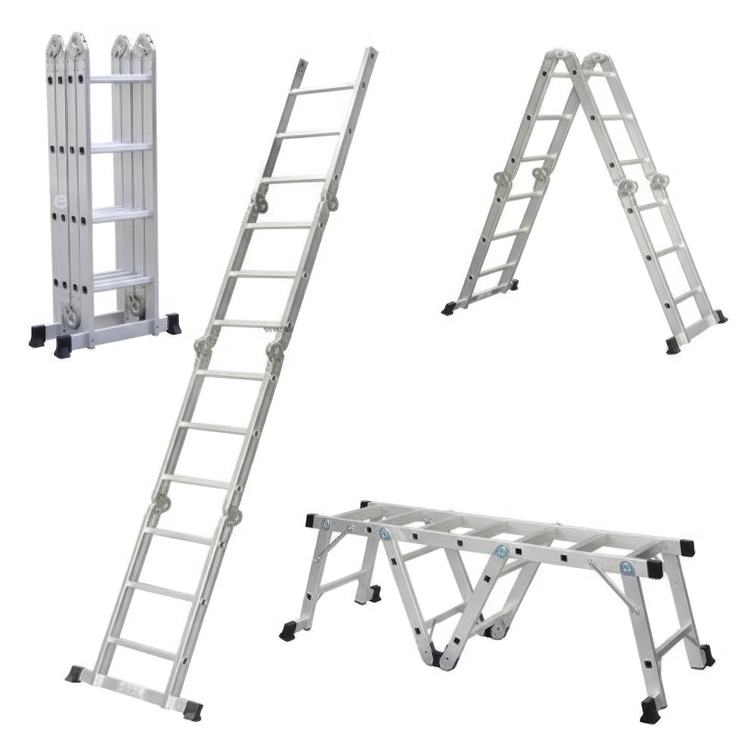 Aluminum Ladder 12 in 1 Multi Purpose 7 Rungs x 4