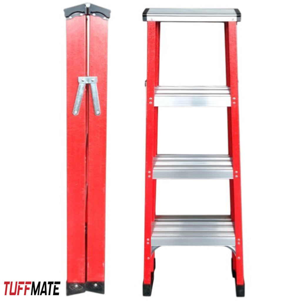 Fibreglass Step Ladder 4 Tread 1.2m Electricians