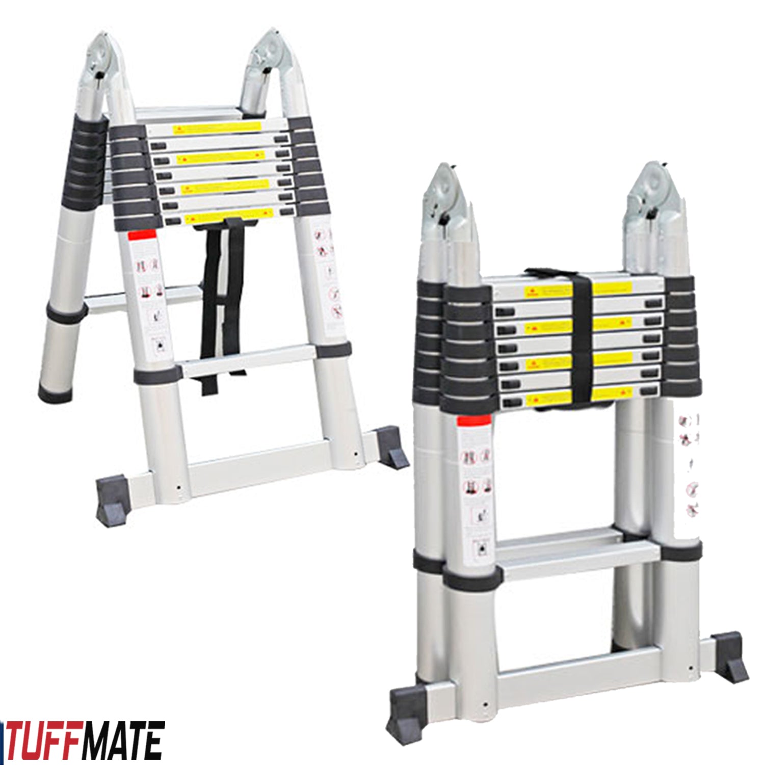 Telescopic Ladder 5.6m Max Height Double Sided Multi Purpose Combination