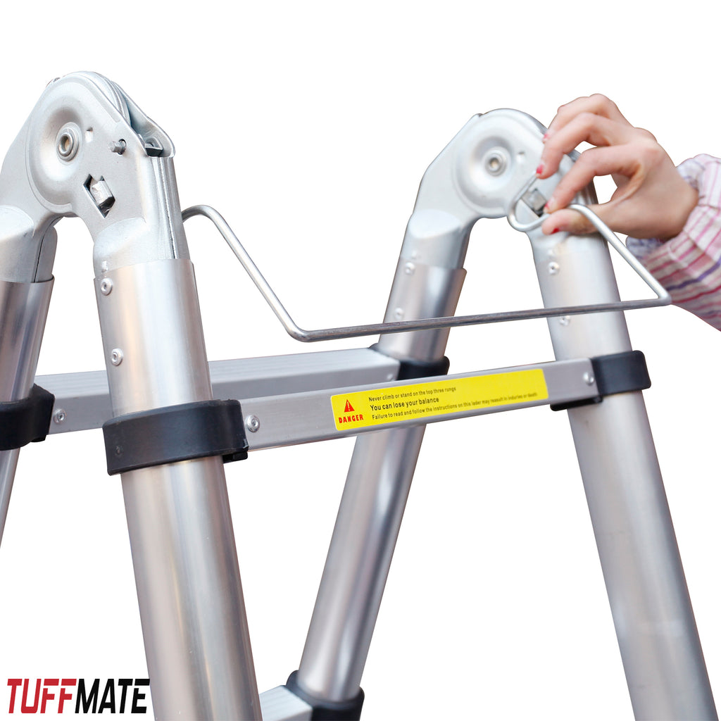 Telescopic Step Ladder Aluminium Double Sided Combination 156cm / 3,2m
