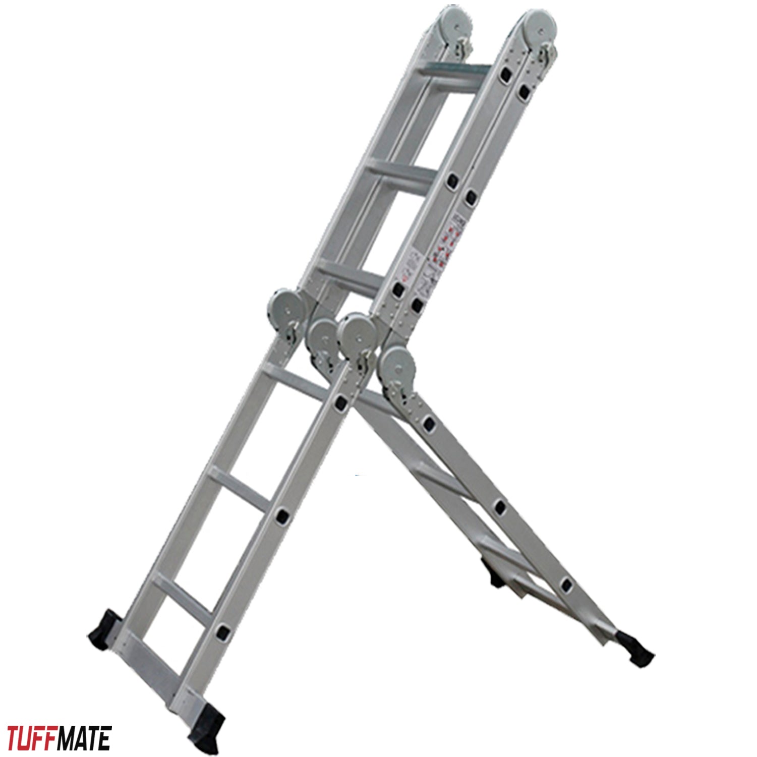 Combination Ladder 4.7m - 14 in 1 Multi Position Aluminium Folding Scaffold TUFFMATE