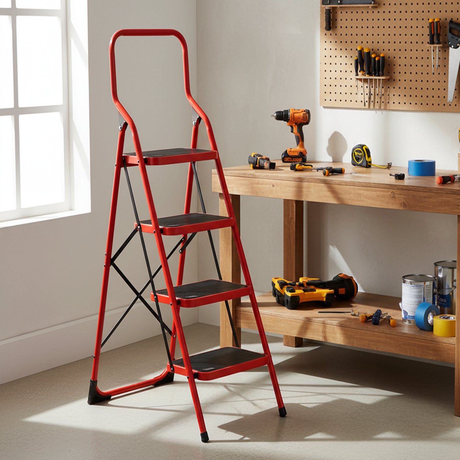 4 Step Ladder With Handle 