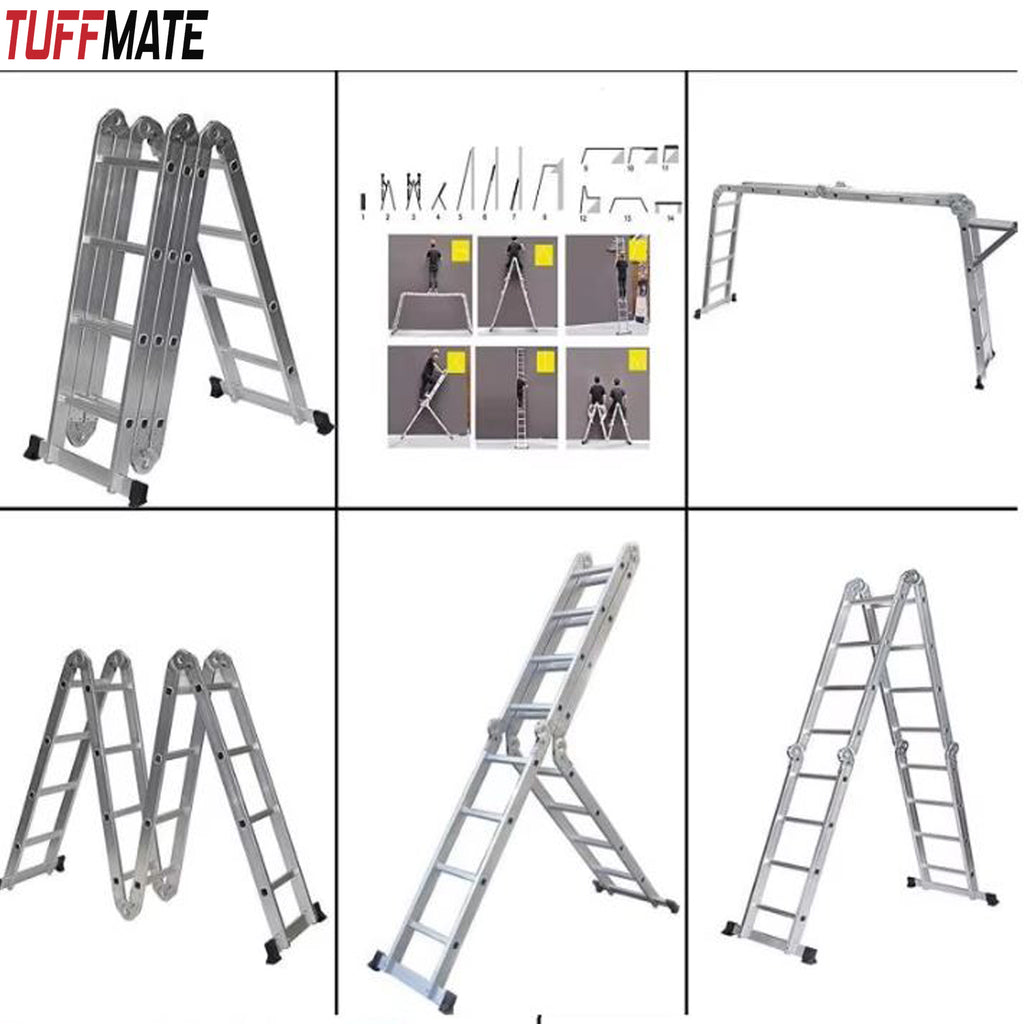 Aluminum Ladder 12 in 1 Multi Purpose 7 Rungs x 4