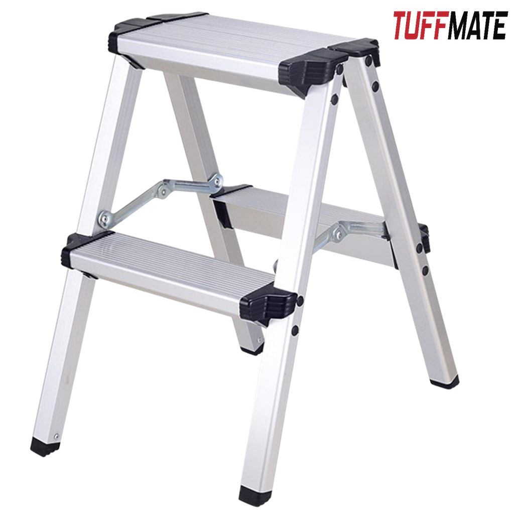 Double Sided Step Ladder – 2 Step Folding Aluminium Stool