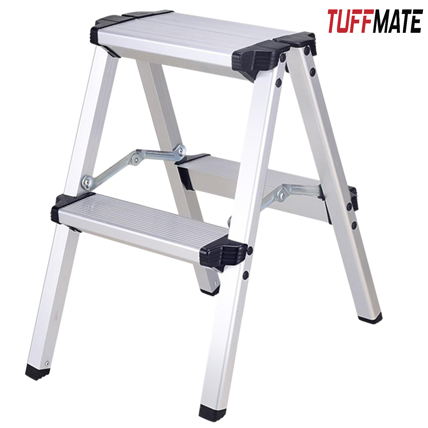 Double Sided Step Ladder – 2 Step Folding Aluminium Stool