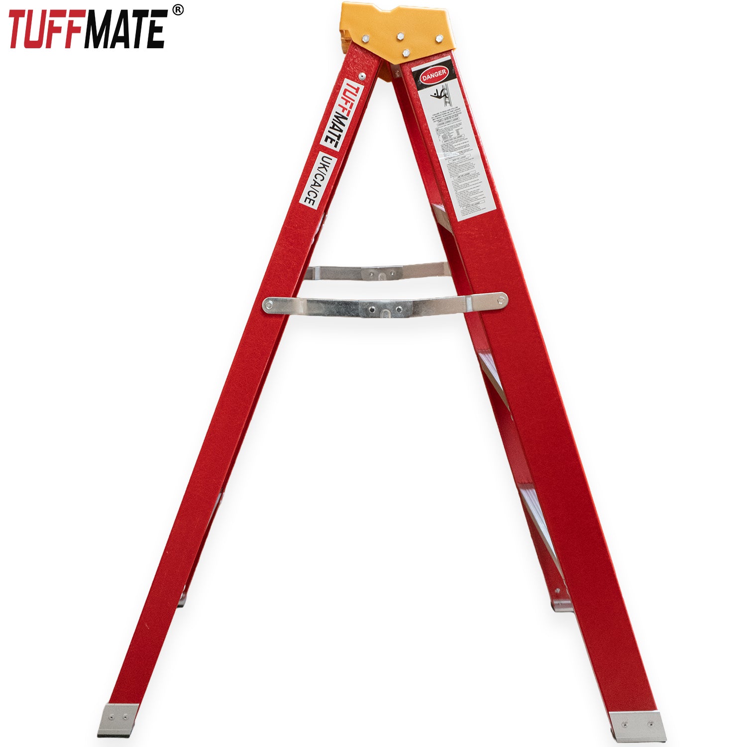 Fibreglass Step Ladder 4 Tread 1.2m Electrician with Tool Holder
