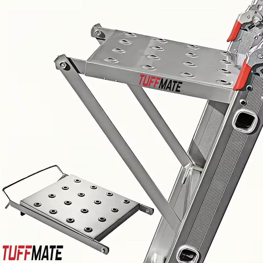 Ladder Work Shelf Step Platform Heavy Duty Load Bearing 150kg TUFFMATE