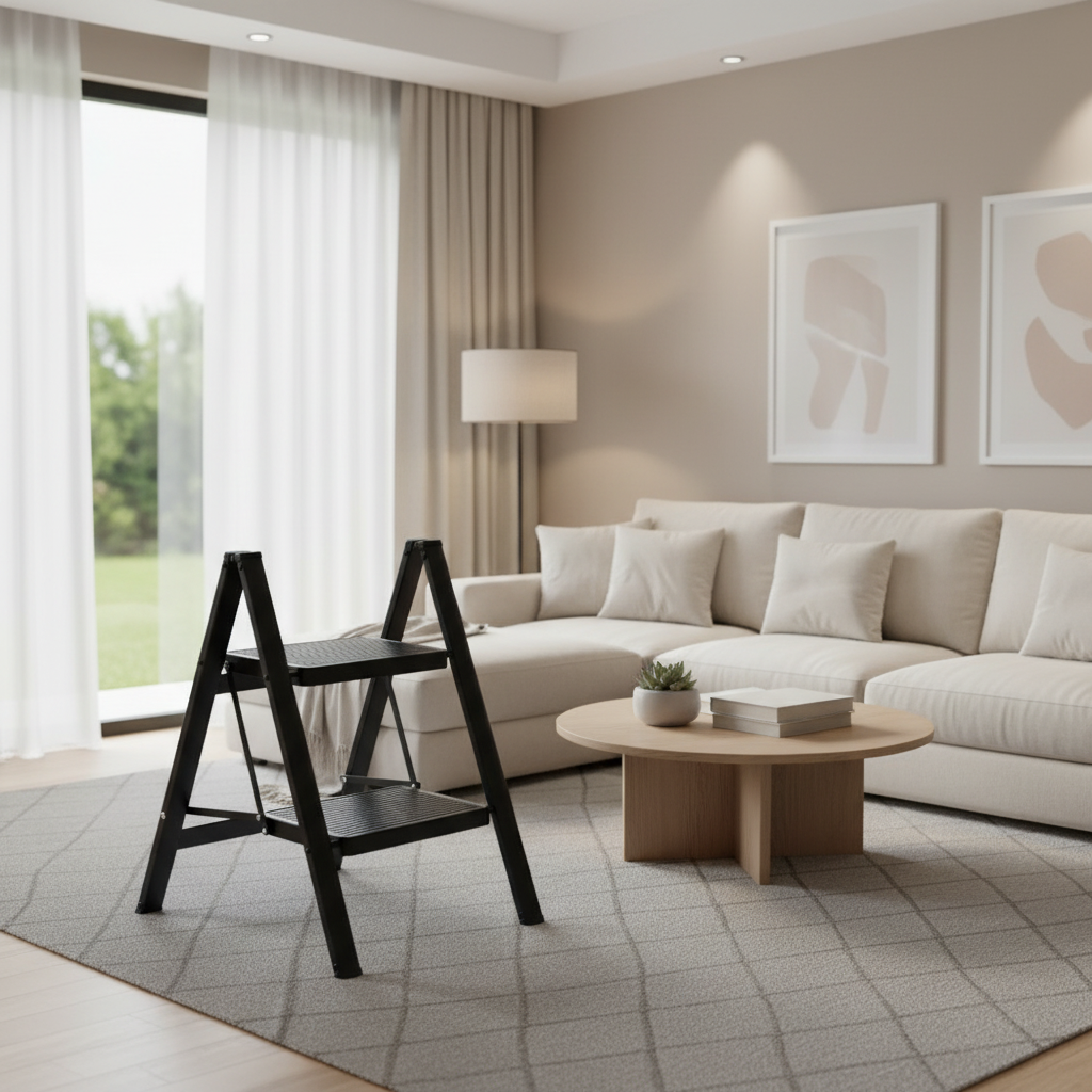 Step Ladder 2 Step 45cm Wide Sturdy and Stable TUFFMATE