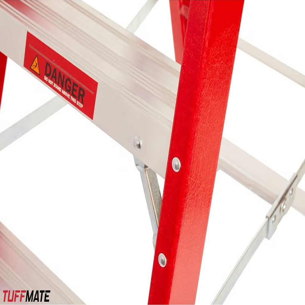 Electricians Fibreglass Step Ladder 7 Tread 2.1m Tool Tray