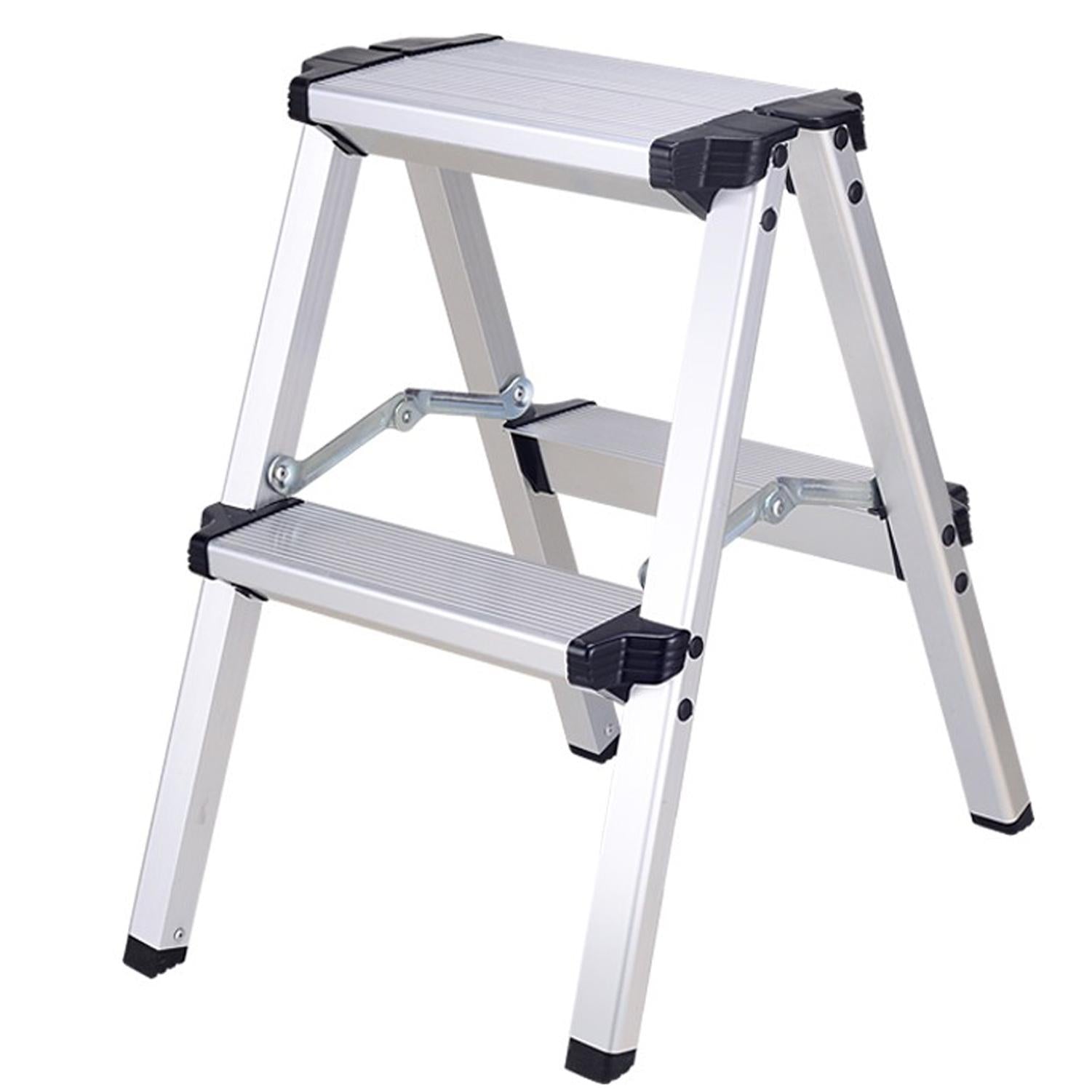 Double Sided Step Ladder – 2 Step Folding Aluminium Stool