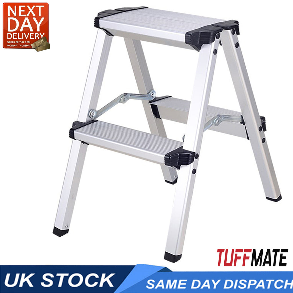 Double Sided Step Ladder – 2 Step Folding Aluminium Stool