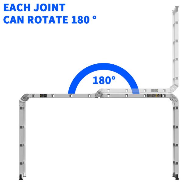 Combination Ladder 6.9m - 14 in 1 Multi Position Aluminium Folding Scaffold TUFFMATE