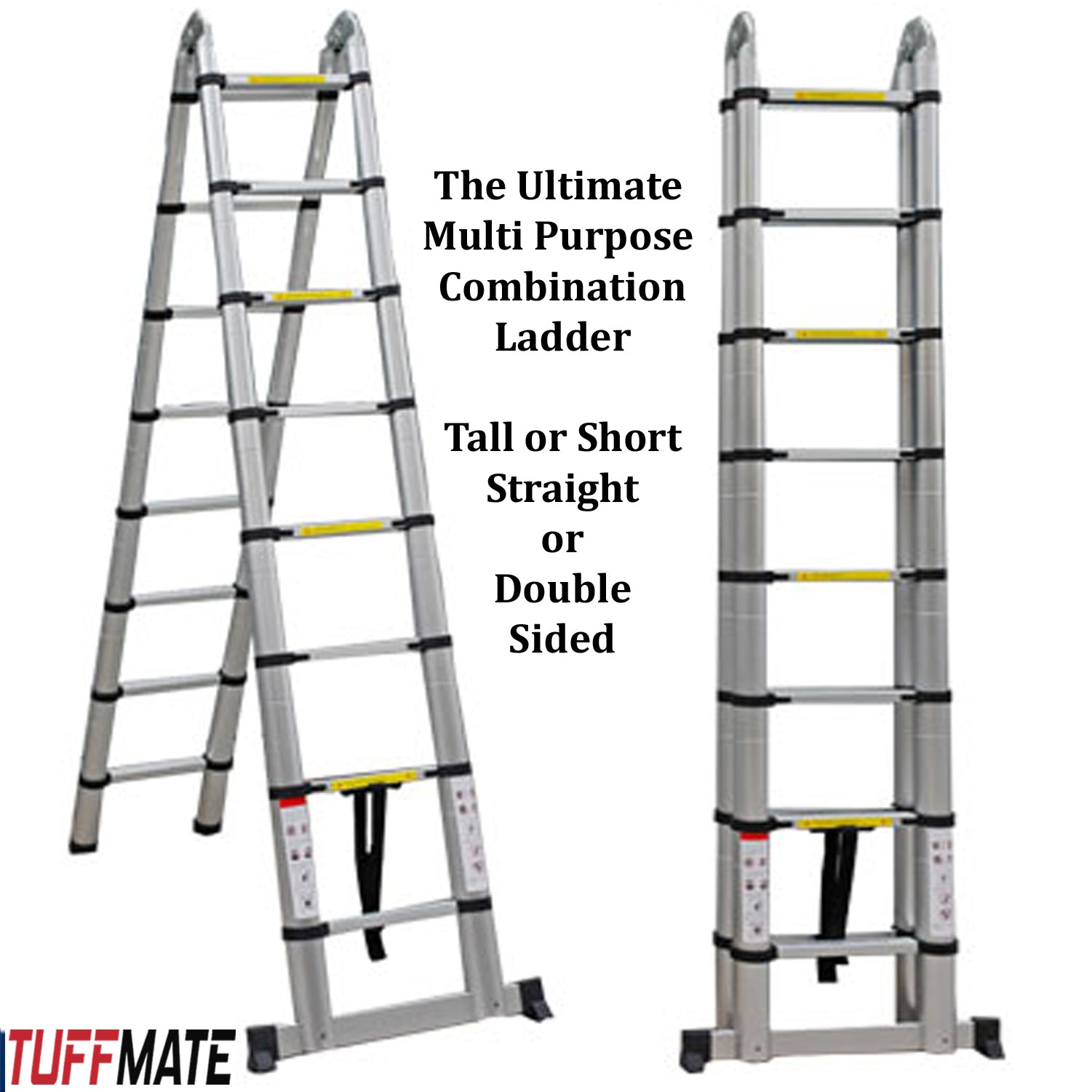 Telescopic Ladder 3.8m Double Sided Combination Multi-Purpose