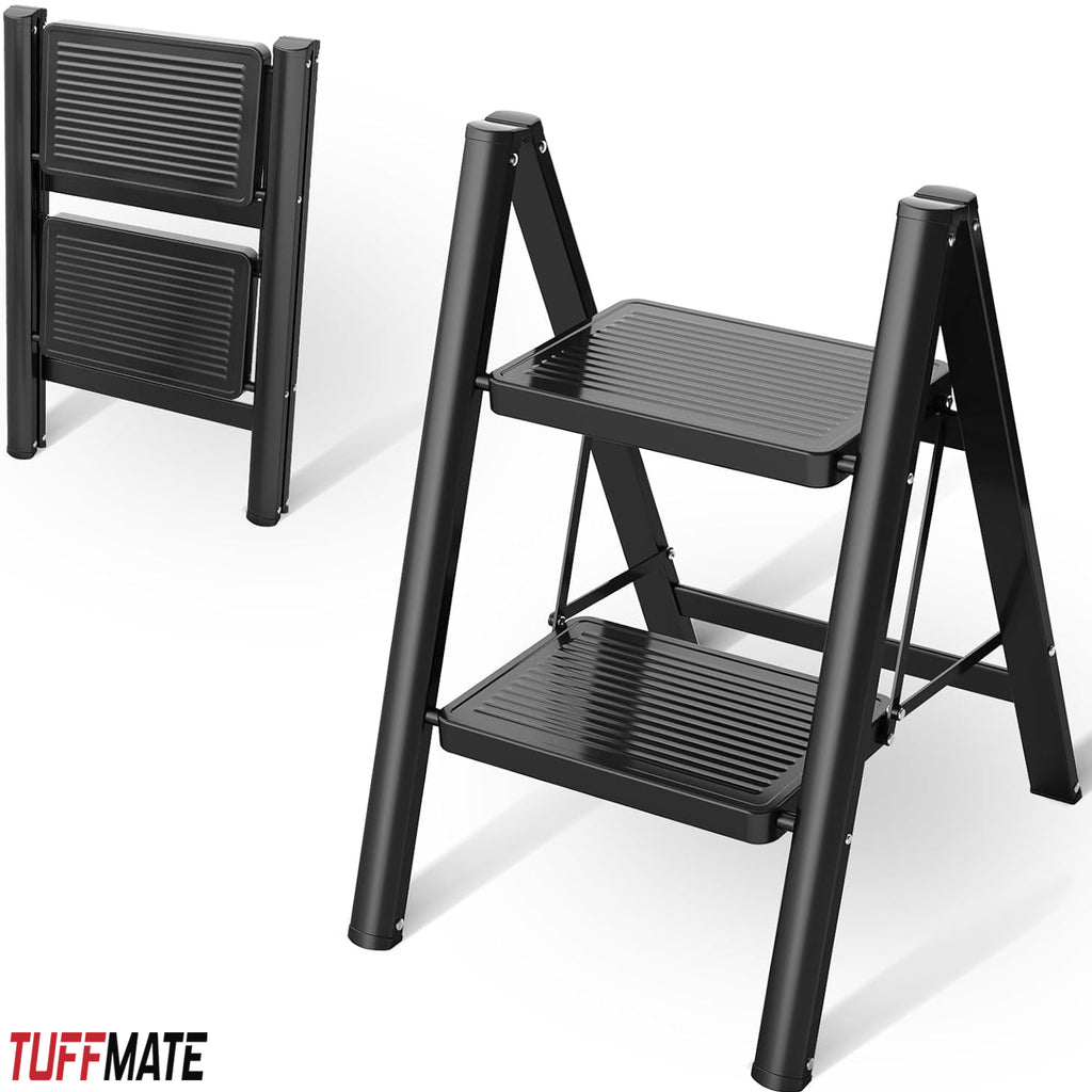Step Ladder 2 Step 45cm Wide Sturdy and Stable TUFFMATE
